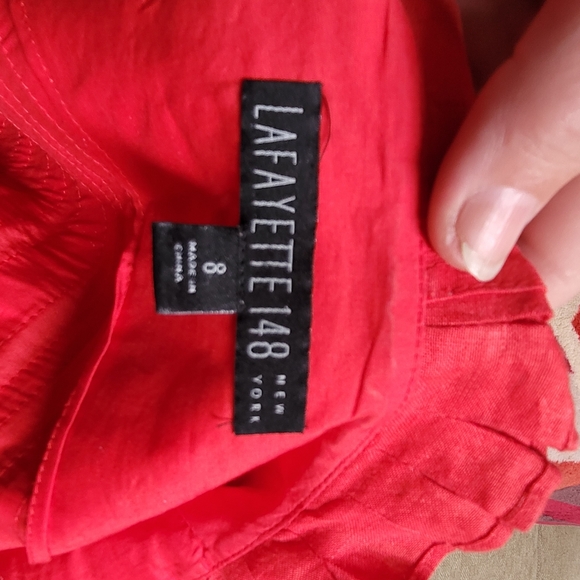 Lafayette 148 New York Vibrant Red Jacket - Picture 2 of 5